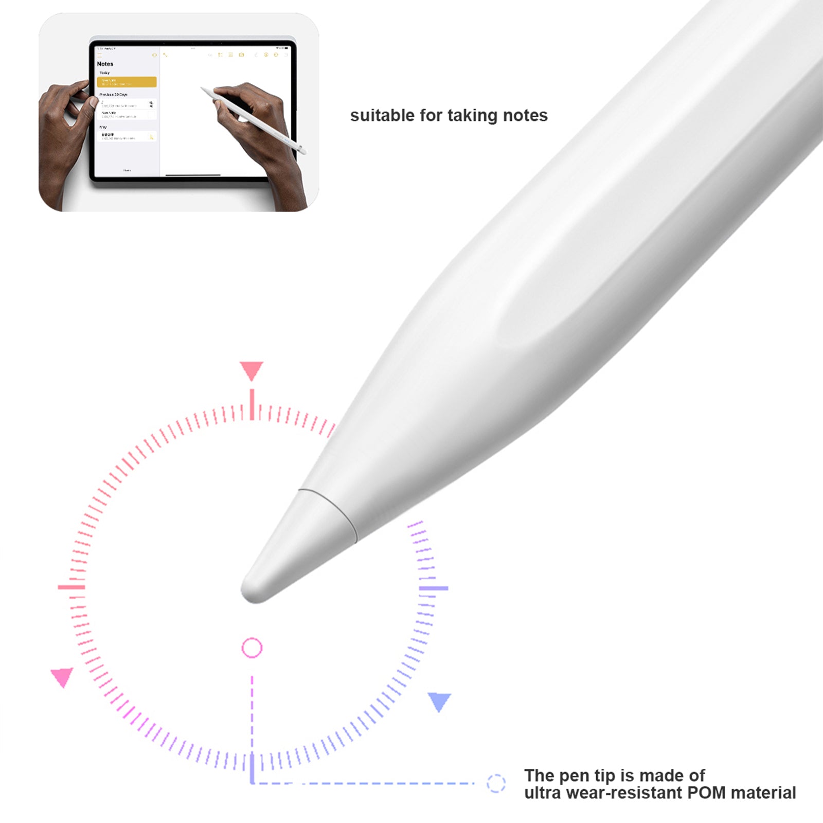 BENWIS ID-STY-5 Pencil Pro 2 Stylus Pens for Touch Screens Capacitive Screen Writing Pencil with Power Display BENWIS ID-STY-5 Pencil Pro 2 Stylus Pens for Touch Screens Capacitive Screen Writing Pencil with Power Display